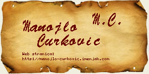 Manojlo Ćurković vizit kartica